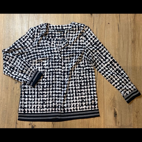 Karl Lagerfeld Tops - KARL LAGERFELD Silky Button-Up Blouse